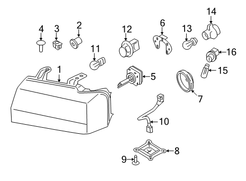 2010 Lincoln Navigator Ballast Assembly Diagram for 7L7Z-13C170-A