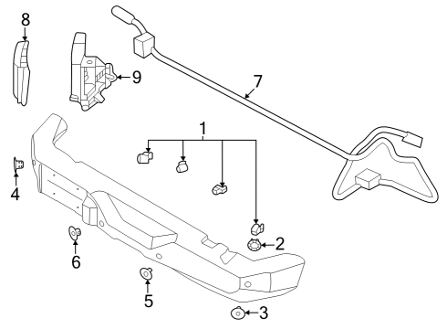 2022 Ford Bronco Parking Aid Diagram 8 - Thumbnail