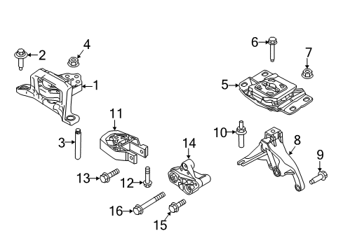 2015 Ford Focus Stud Diagram for -W707099-S442