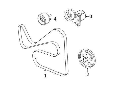 2007 Ford Escape Belts & Pulleys, Maintenance Diagram 1 - Thumbnail