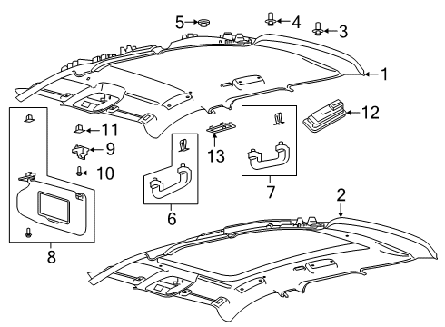 2022 Lincoln Corsair RETAINER - SUN VISOR Diagram for LJ6Z-7804132-AB