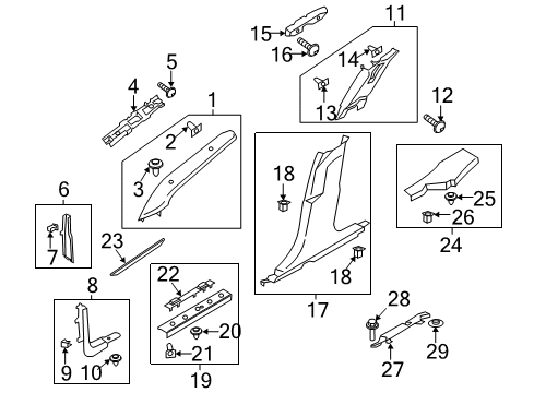 2016 Ford Fusion Screw And Washer Assembly Diagram for -W713437-S424