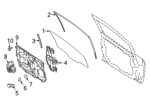 2015 Ford Fiesta Regulator Assembly Diagram for AE8Z-5423200-A