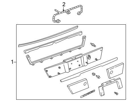 2004 Mercury Marauder Reflector Assembly Diagram for 3W3Z-13A565-BA