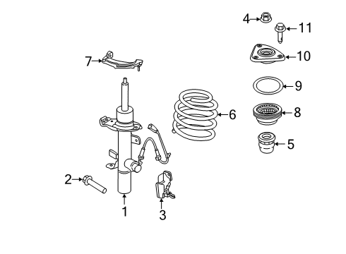 2019 Lincoln MKC Struts & Components - Front Diagram 1 - Thumbnail