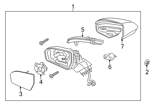 2015 Lincoln MKC Outside Mirrors Diagram