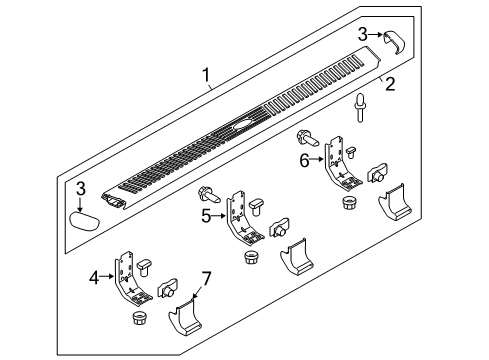 2011 Ford F-350 Super Duty Running Board Diagram 7 - Thumbnail