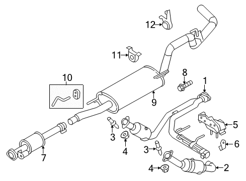 2014 Ford F-150 Exhaust Components, Exhaust Manifold Diagram 3 - Thumbnail