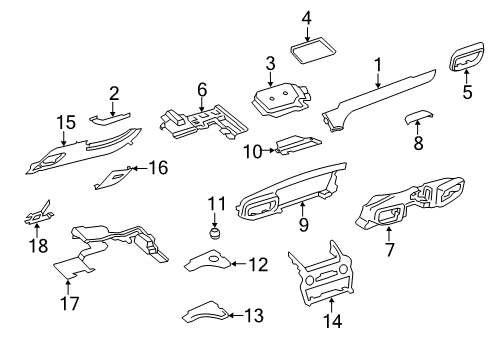 2022 Ford Explorer BOLSTER - INSTRUMENT PANEL Diagram for LB5Z-7804339-BB