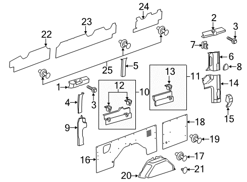 2016 Ford Transit-350 Interior Trim - Side Panel Diagram 7 - Thumbnail