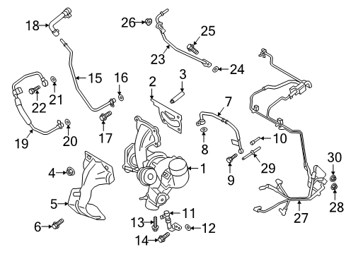 2016 Ford Focus Turbocharger, Engine Diagram 3 - Thumbnail