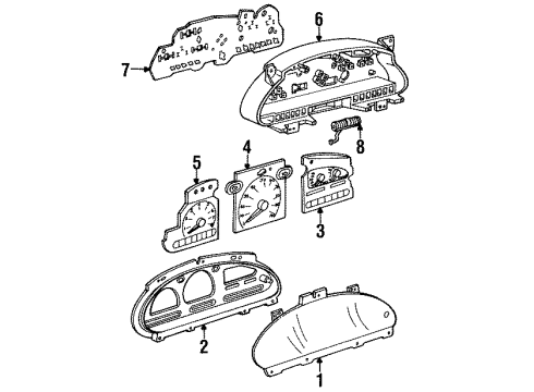 1996 Mercury Villager Speedometer Assembly Diagram for F6XZ17255AA