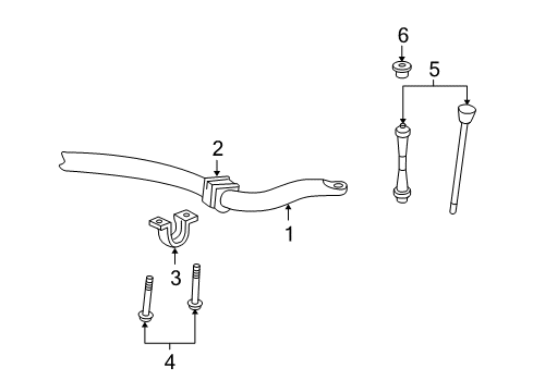 2009 Ford Explorer Sport Trac Stabilizer Bar & Components - Front Diagram 2 - Thumbnail