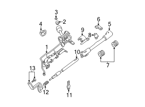 1998 Ford F-150 Steering Column & Shroud, Switches & Levers Diagram 3 - Thumbnail