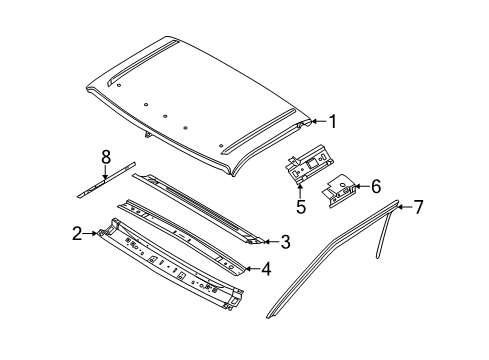 2013 Ford F-250 Super Duty Roof & Components Diagram 2 - Thumbnail