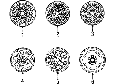 1995 Lincoln Mark VIII Wheels Diagram