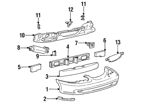 1996 Ford Mustang Front Bumper Diagram