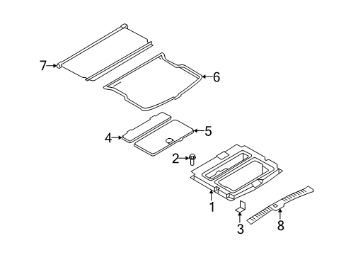 2011 Mercury Mariner Interior Trim - Rear Body Diagram 2 - Thumbnail