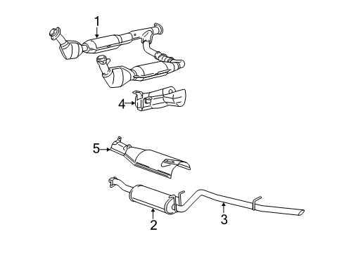 2003 Ford Expedition Catalytic Converter Assembly Diagram for 2L1Z-5E212-AA