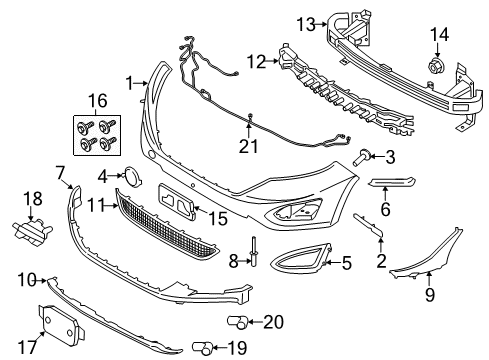 2015 Ford Edge Front Bumper Diagram