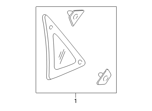 2005 Ford Focus Quarter Panel - Glass & Hardware Diagram 2 - Thumbnail