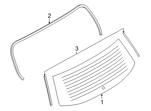 2019 Ford EcoSport Back Glass Diagram