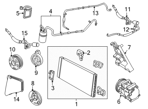 2001 Ford Taurus Tube - Compressor To Manifold Diagram for YF1Z-19D734-BA