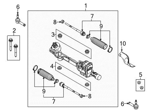 2011 Lincoln MKT Steering Column & Wheel, Steering Gear & Linkage Diagram 3 - Thumbnail