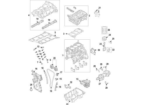 2022 Ford Bronco Sport Engine Oil Pan Assembly Diagram for JX6Z-6675-C