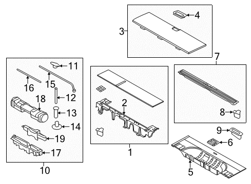 2007 Lincoln Navigator Interior Trim - Rear Body Diagram 1 - Thumbnail