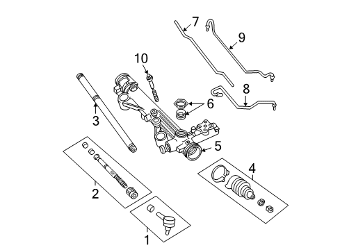 2007 Ford Freestar P/S Pump & Hoses, Steering Gear & Linkage Diagram 2 - Thumbnail