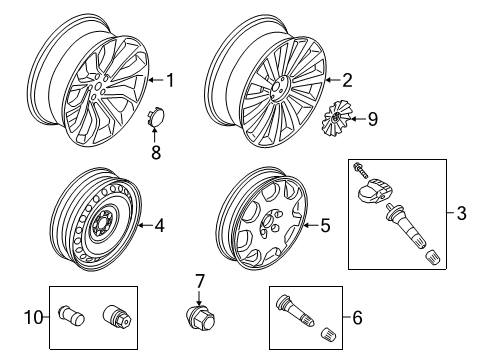 2020 Lincoln Aviator Wheels Diagram 3 - Thumbnail