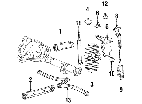 2002 Mercury Grand Marquis Rear Suspension, Control Arm Diagram 1 - Thumbnail