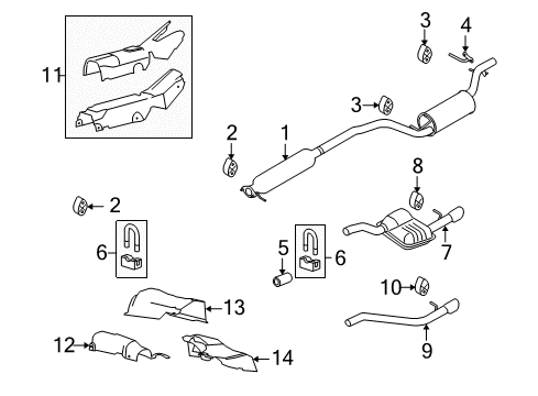 2008 Ford Focus Exhaust Components Diagram 2 - Thumbnail