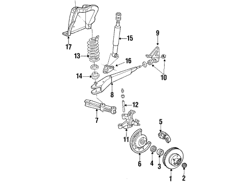 1985 Ford F-150 Front Brakes Diagram