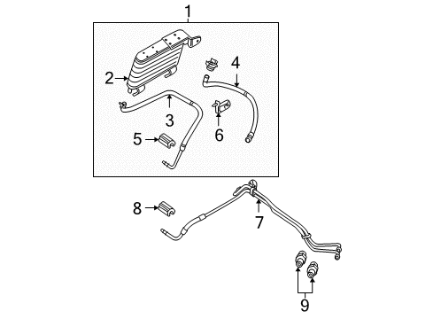 2008 Ford Explorer Oil Cooler Diagram 1 - Thumbnail