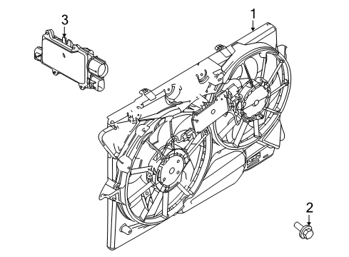 2018 Lincoln MKT Cooling System, Radiator, Water Pump, Cooling Fan Diagram 2 - Thumbnail