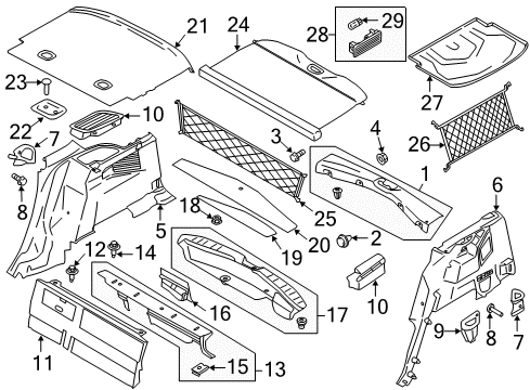 2017 Ford C-Max Bulb Diagram for BM5Z-13N021-B