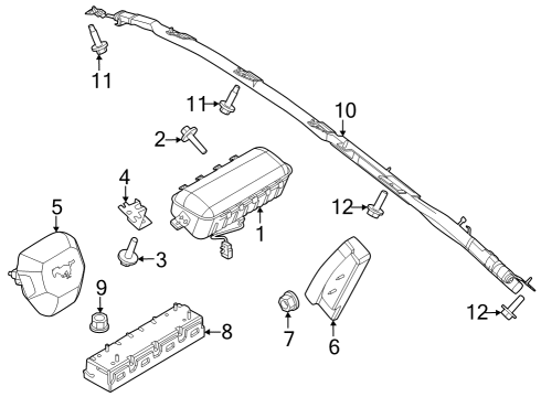 2024 Ford Mustang Nut Diagram for -W520101-S424