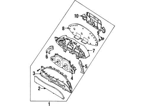 2001 Mercury Cougar Instrument Cluster Diagram for 1S8Z-10849-PA