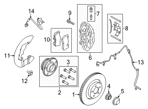 2016 Ford Mustang Front Brakes Diagram 2 - Thumbnail