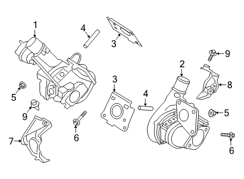 2023 Lincoln Aviator Turbocharger & Components Diagram 1 - Thumbnail