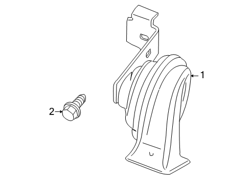 2010 Mercury Mariner Horn Diagram 1 - Thumbnail