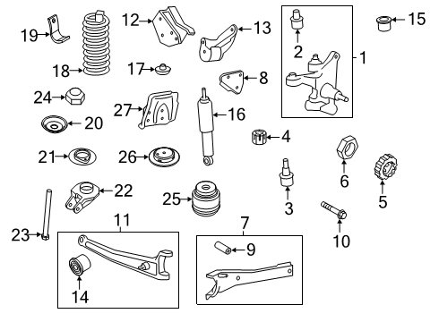 2019 Ford F-350 Super Duty Front Suspension Components, Stabilizer Bar Diagram 2 - Thumbnail