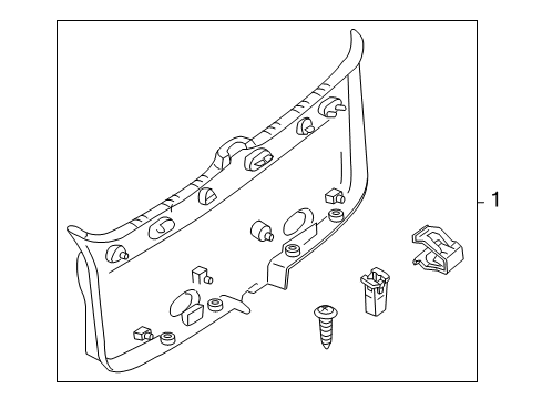 2010 Mercury Mariner Interior Trim - Lift Gate Diagram