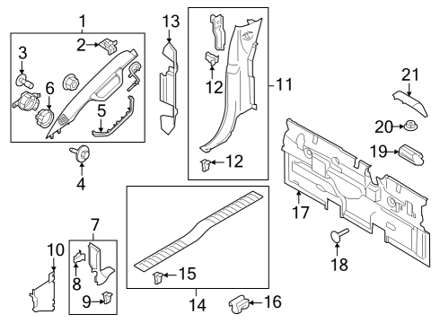 2024 Ford F-350 Super Duty Interior Trim - Cab Diagram 7 - Thumbnail