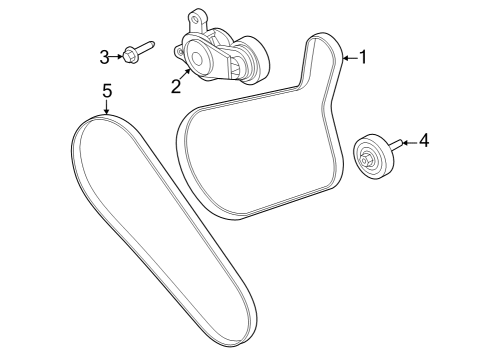 2023 Ford Escape KIT - TENSION PULLEY Diagram for PZ1Z-8678-A