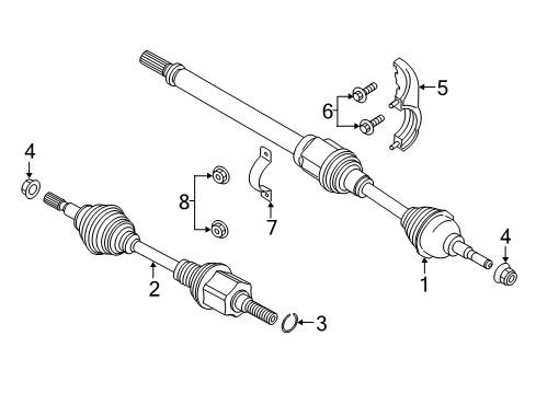 2018 Lincoln Continental Drive Axles - Front Diagram 4 - Thumbnail