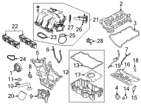 2006 Ford Fusion Element Assy - Air Cleaner Diagram for 6E5Z-9601-GA