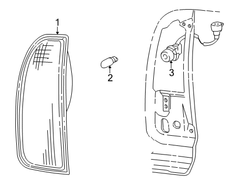 2003 Lincoln Aviator Combination Lamps Diagram 1 - Thumbnail